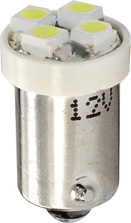 Εικόνα 2 από 2 — T4W 12V 0,96W BA9s (ΜΙΝΙΟΝ) LED 4xLED 3mm ΜΠΛΕ BLISTER 2ΤΕΜ. M-TECH