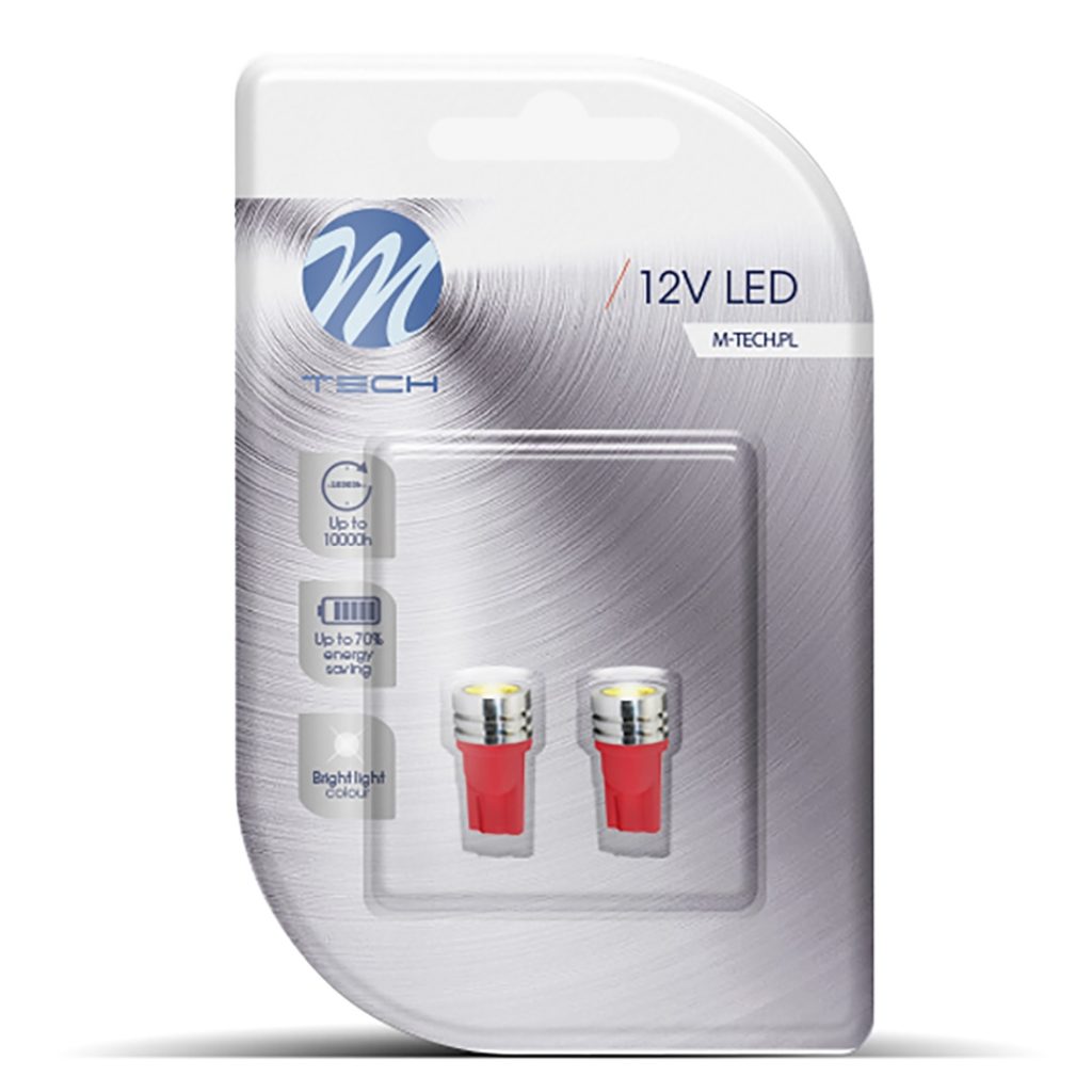 Εικόνα 2 από 2 — T10 W5W 12V W2,1×9,5d LED 1xHP ΚΟΚΚΙΝΟ (ΚΑΡΦΩΤΟ ΑΚΑΛΥΚΟ) BLISTER 2ΤΕΜ. M-TECH