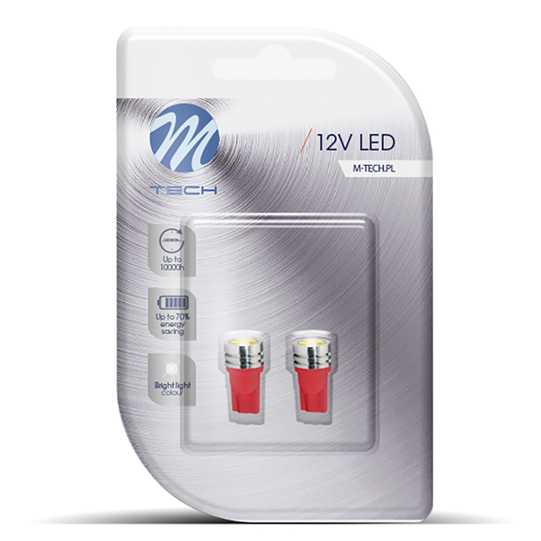Εικόνα 2 από 2 — T10 W5W 12V W2,1×9,5d LED 1xHP ΚΟΚΚΙΝΟ (ΚΑΡΦΩΤΟ ΑΚΑΛΥΚΟ) BLISTER 2ΤΕΜ. M-TECH