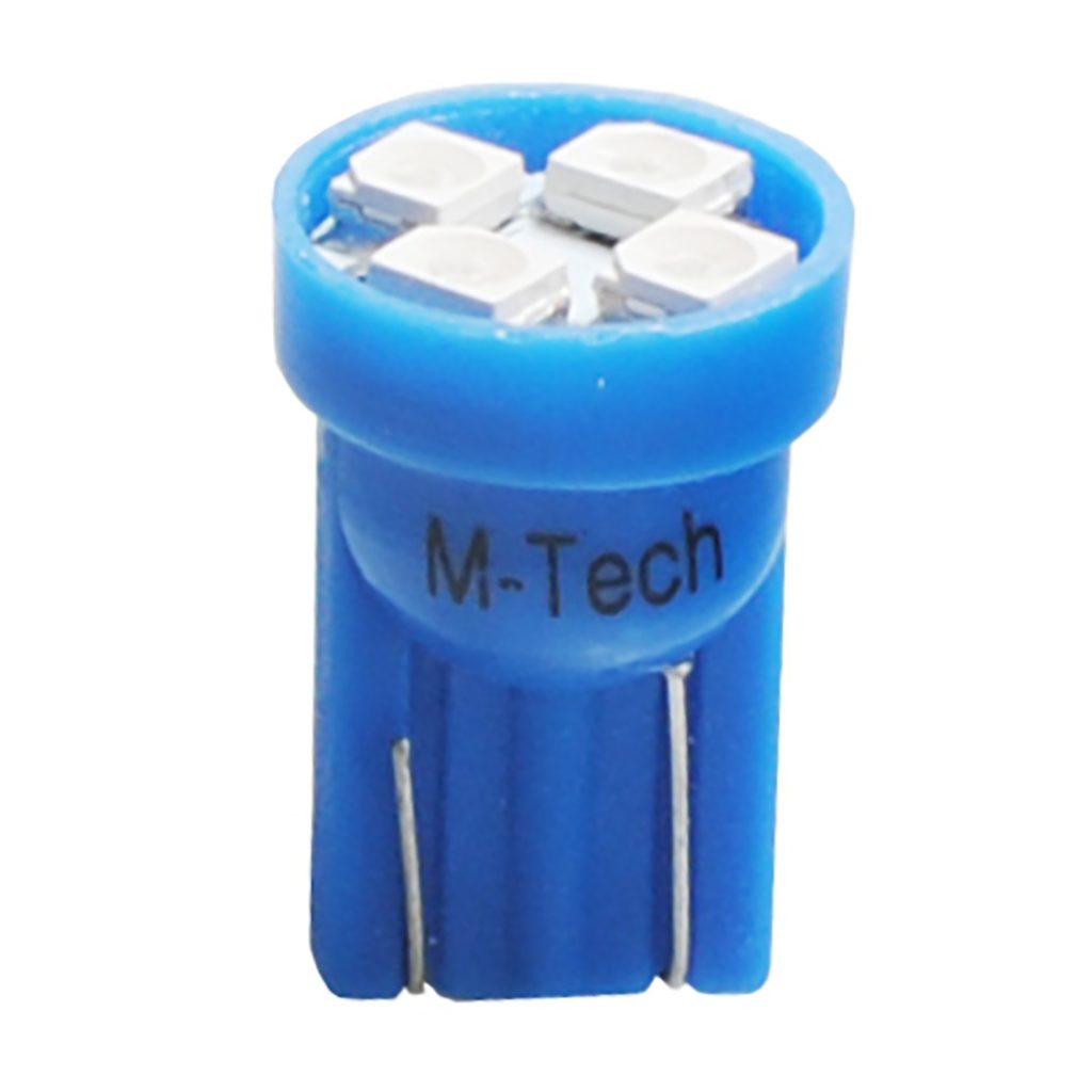 Εικόνα 1 από 2 — T10 W5W 12V W2,1×9,5d LED 4xSMD3528 ΜΠΛΕ (ΚΑΡΦΩΤΟ ΑΚΑΛΥΚΟ) BLISTER 2ΤΕΜ. M-TECH