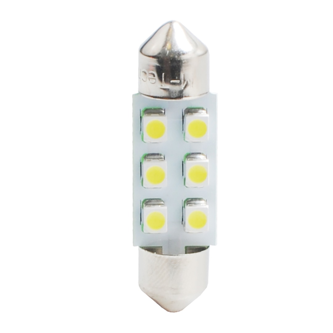 Εικόνα 1 από 2 — ΛΑΜΠΑΚΙΑ ΠΛΑΦΟΝΙΕΡΑΣ C5W/C10W 12V 0,48W SV8,5 36mm LED 6xSMD3528 ΠΡΑΣΙΝΟ BLISTER 2ΤΕΜ. M-TECH