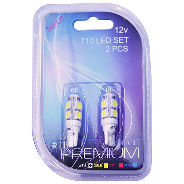 Εικόνα 2 από 2 — T10 W5W 12V W2,1×9,5d LED 9xSMD5050 ΛΕΥΚΟ (ΚΑΡΦΩΤΟ ΑΚΑΛΥΚΟ) BLISTER 2ΤΕΜ. M-TECH