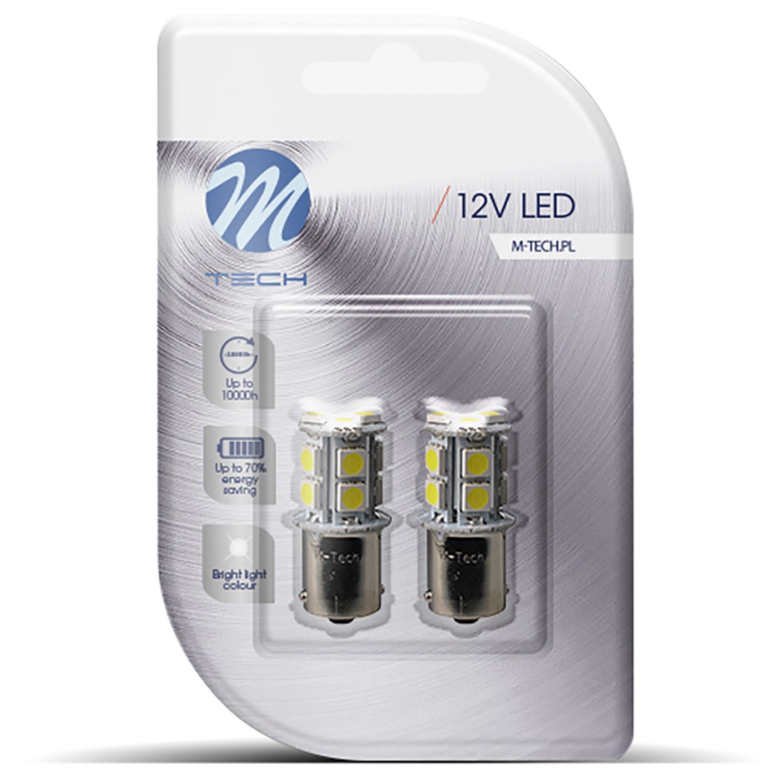 Εικόνα 1 από 1 — P21W 12V BA15s LED 13xSMD5050 ΛΕΥΚΟ (ΜΟΝΟΠΟΛΙΚΟ) BLISTER 2ΤΕΜ. M-TECH