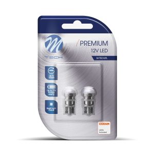 T10 W5W 12V W2.1x9.5d 1xSMD3030 LED ΛΕΥΚΟ CAN-BUS BLISTER 2ΤΕΜ. M-TECH