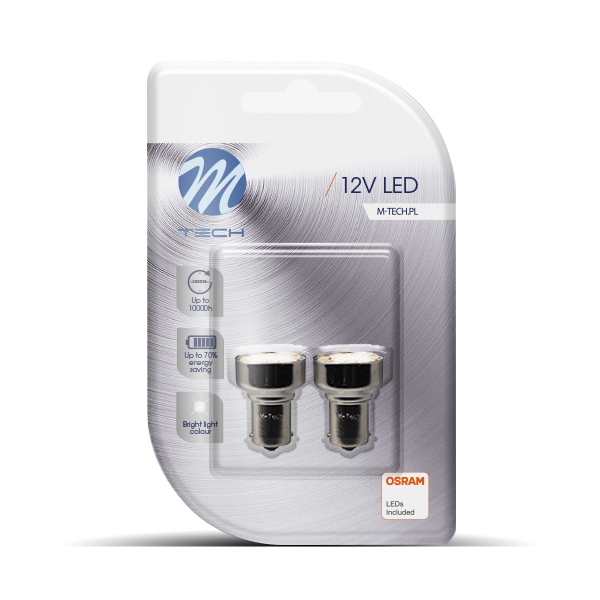 Εικόνα 1 από 1 — P21W 12V Ba15s 19xSMD2835 LED OSRAM ΛΕΥΚΟ BLISTER 2ΤΕΜ. M-TECH