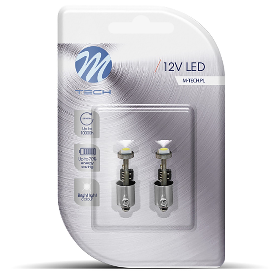 Εικόνα 2 από 2 — T4W 12V 0,72W BA9s (ΜΙΝΙΟΝ) LED 1xSMD5050 CAN-BUS ΛΕΥΚΟ BLISTER 2ΤΕΜ.