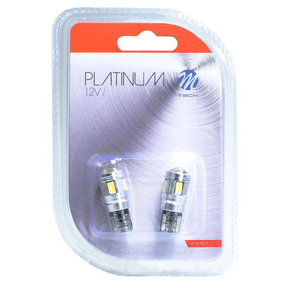 Εικόνα 2 από 2 — T10 W5W 12V W2,1×9,5d LED 6xSMD5730 ΛΕΥΚΟ (ΚΑΡΦΩΤΟ CAN-BUS) 2ΤΕΜ. M-TECH