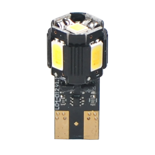 Εικόνα 1 από 2 — M-Tech – Λάμπες Led Τύπου T10 W5W Canbus Για Επιβατικά Αυτοκίνητα 12V 4xSMD5630+1xHP Θερμό Λευκό (W2,1×9,5d) – 2 τεμ. (LB804WW/MT)