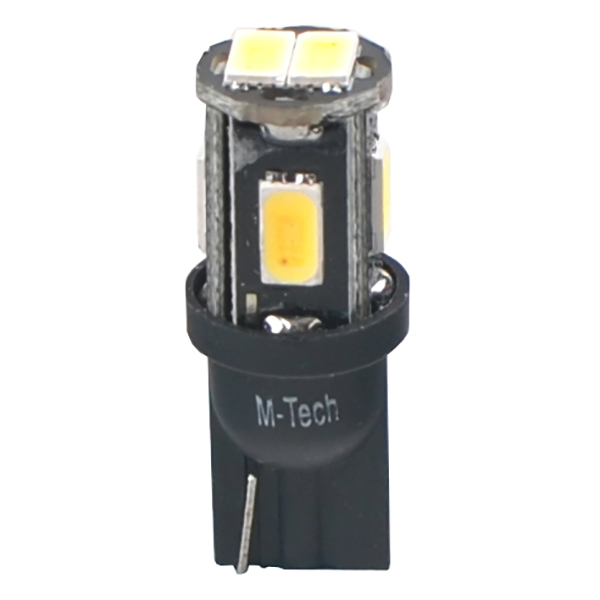 Εικόνα 1 από 2 — T10 W5W 12V W2.1×9.5d 1,5W 4xHP LED ΛΕΥΚΟ CAN-BUS BLISTER 2ΤΕΜ. M-TECH