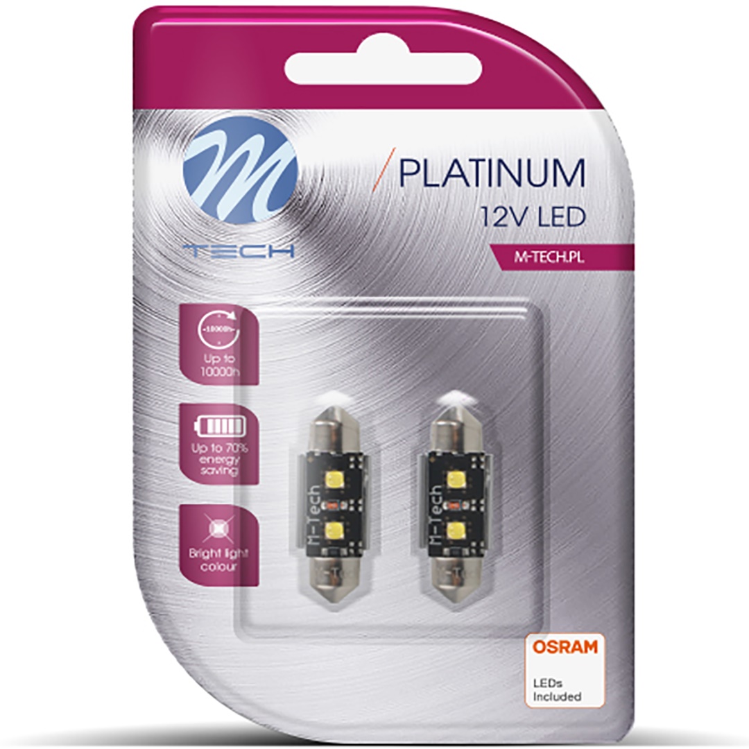 Εικόνα 2 από 2 — C5W SV8.5 CANBUS 12V 3,2W 420lm 41mm 2xHP LED OSRAM OPTO ΛΕΥΚΟ BLISTER 2ΤΕΜ.