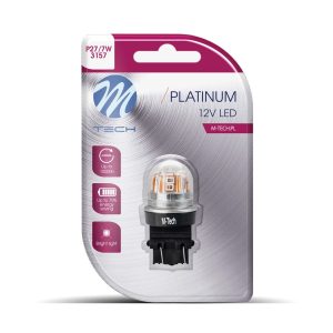 P27/7W 12/24V W2.5x16q 15x2835SMD LED CAN-BUS ΚΟΚΚΙΝΟ PLATINIUM M-TECH - 1 ΤΕΜ
