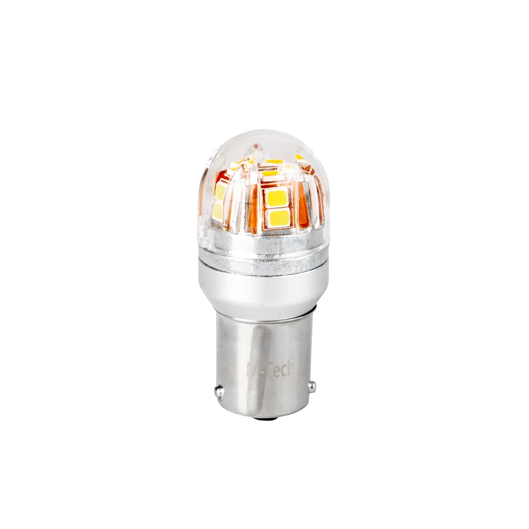 Εικόνα 2 από 3 — ΛΑΜΠΑΚΙ PY21W 12/24V 21W BAU15s 15x2835SMD 210lm ΜΟΝΟΠΟΛΙΚΟ ΠΑΡΑΚΕΝΤΡΟ CAN-BUS PLATINUM ΠΟΡΤΟΚΑΛΙ – 1 ΤΕΜ.