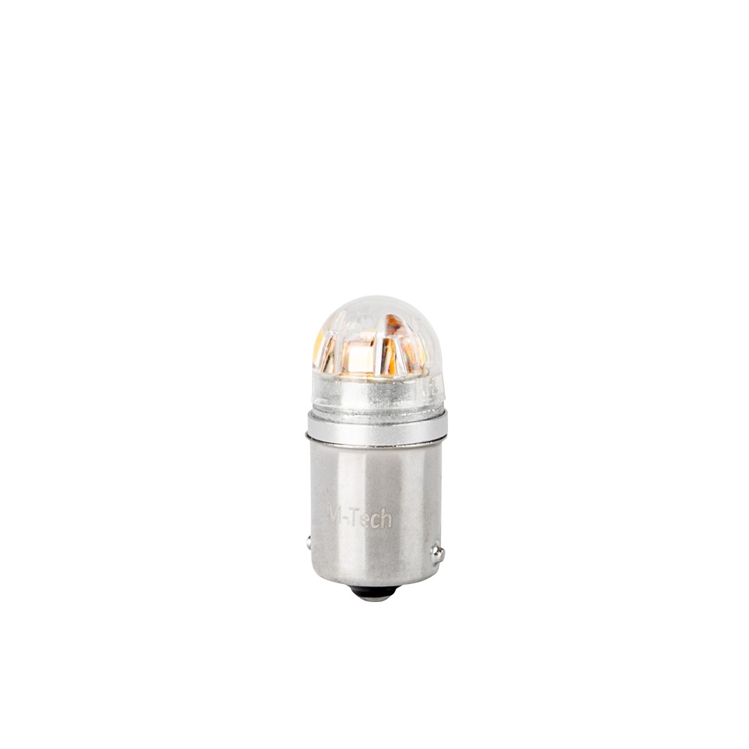 Εικόνα 2 από 2 — ΛΑΜΠΑΚΙΑ R5W 12/24V BA15s 5x2835SMD LED CAN-BUS ΛΕΥΚΟ (ΜΟΝΟΠΟΛΙΚΟ-ΦΟΥΝΤΟΥΚΙ) PLATINIUM BLISTER  M-TECH – 2 ΤΕΜ.