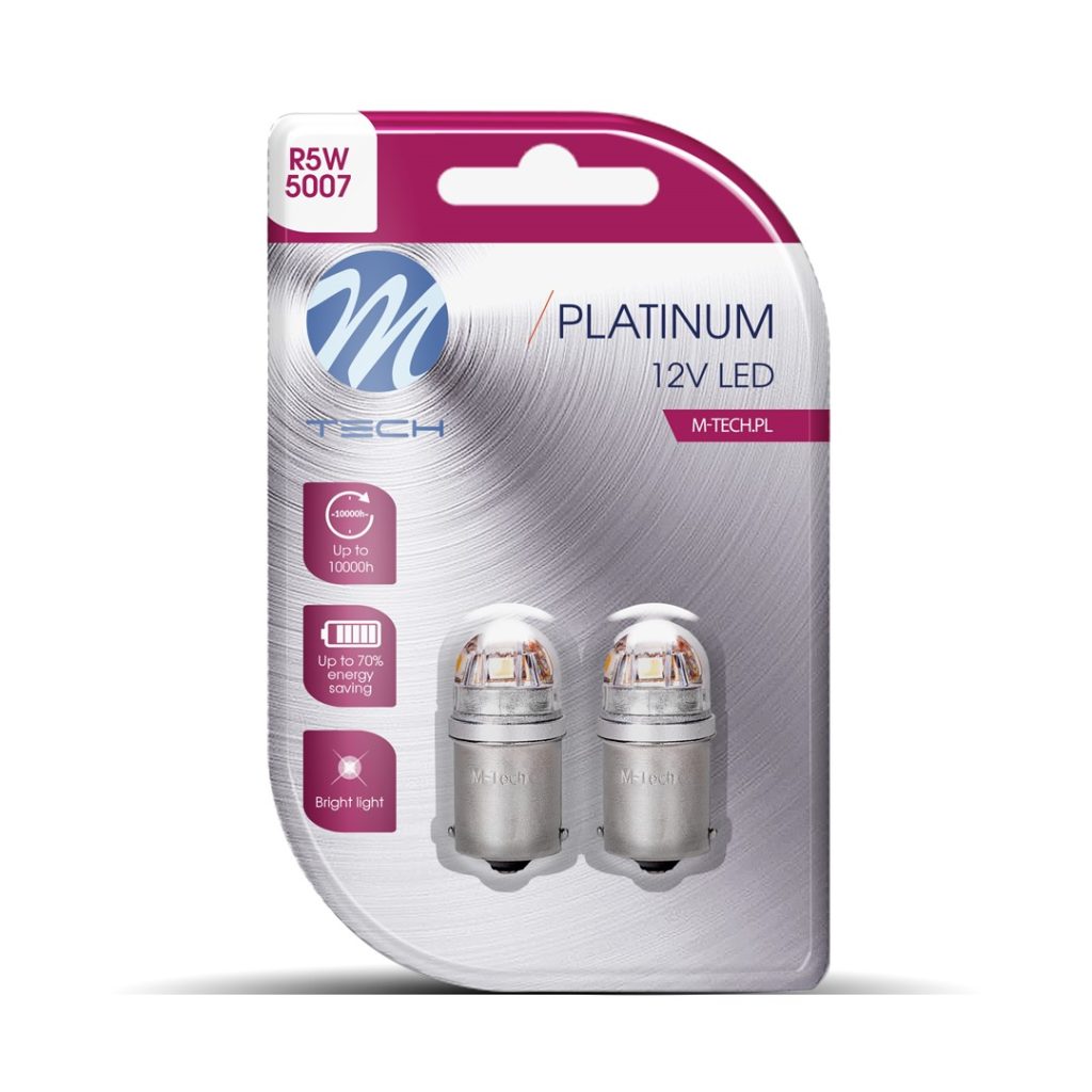 Εικόνα 1 από 2 — ΛΑΜΠΑΚΙΑ R5W 12/24V BA15s 5x2835SMD LED CAN-BUS ΠΟΡΤΟΚΑΛΙ (ΜΟΝΟΠΟΛΙΚΟ-ΦΟΥΝΤΟΥΚΙ) PLATINIUM BLISTER  M-TECH – 2 ΤΕΜ.