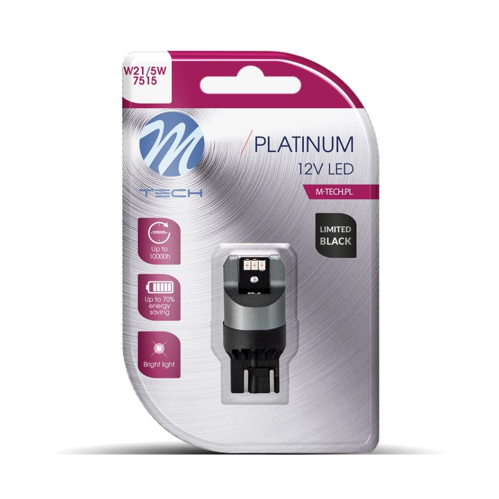 Εικόνα 1 από 2 — W21/5W (T20) 12/24V W3x16q 6xSMD3020 CAN-BUS ΚΟΚΚΙΝΟ LIMITED BLACK BLISTER M-TECH – 1 Τεμ.
