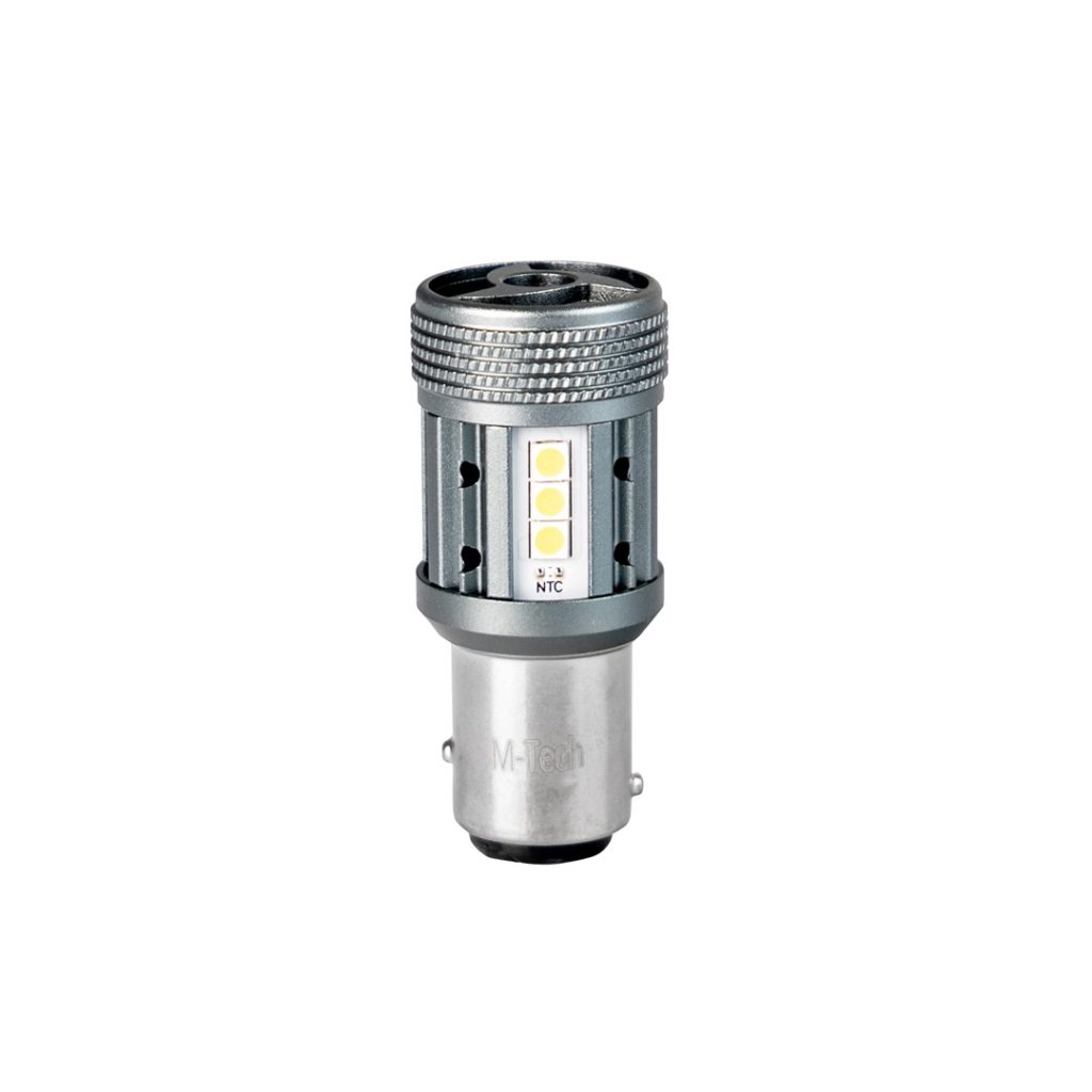Εικόνα 2 από 3 — ΛΑΜΠΑΚΙ P21/5W 12/24V BAY15d 12xSMD3030 LED CAN-BUS ΛΕΥΚΟ PLATINIUM BLISTER M-TECH – 1 ΤΕΜ