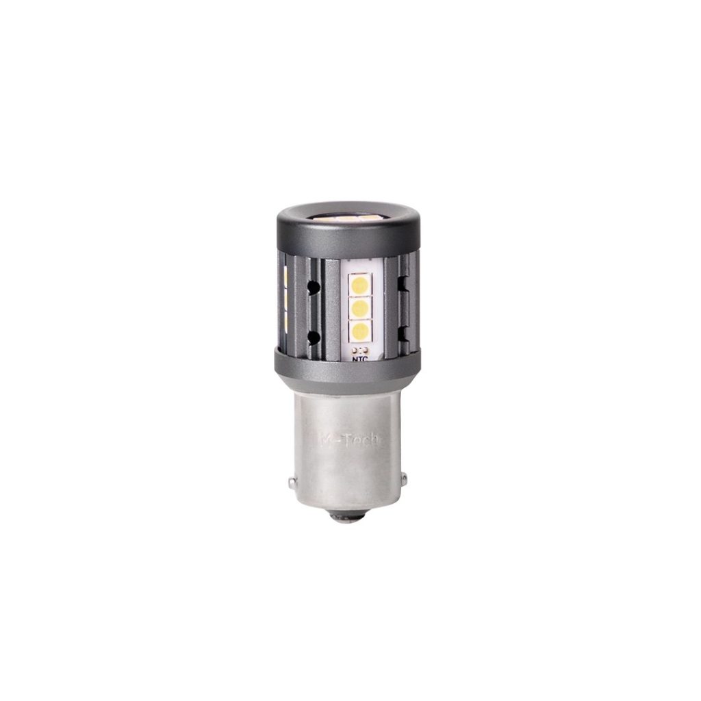 Εικόνα 2 από 2 — ΛΑΜΠΑΚΙ P21W 12/24V 1156 BA15s 600lm 4W 15x3030SMD LED CAN-BUS ΛΕΥΚΟ PLATINIUM BLISTER M-TECH – 1 ΤΕΜ.