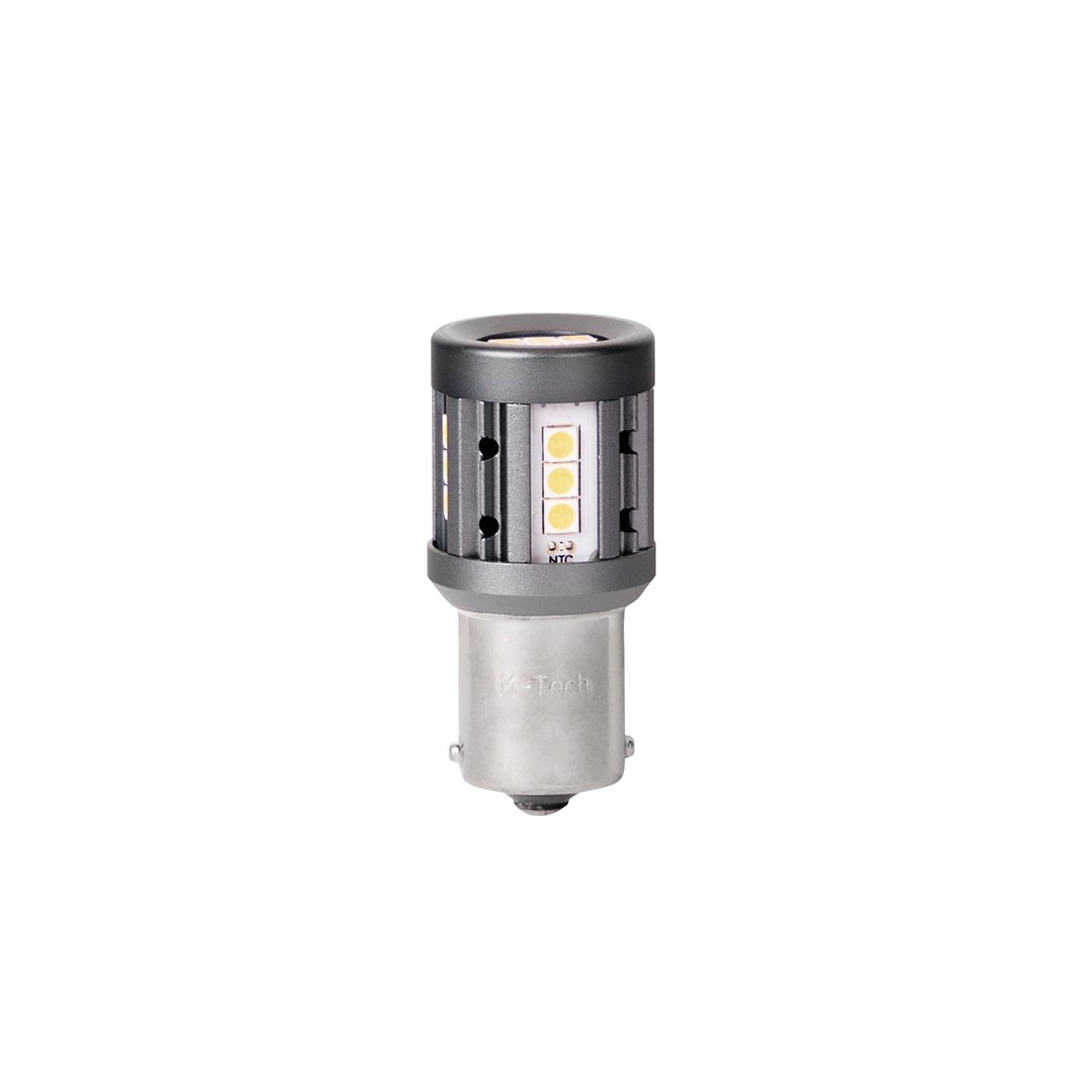 Εικόνα 2 από 2 — ΛΑΜΠΑΚΙ P21W 12/24V 1156 BA15s 600lm 4W 15x3030SMD LED CAN-BUS ΛΕΥΚΟ PLATINIUM BLISTER M-TECH – 1 ΤΕΜ.