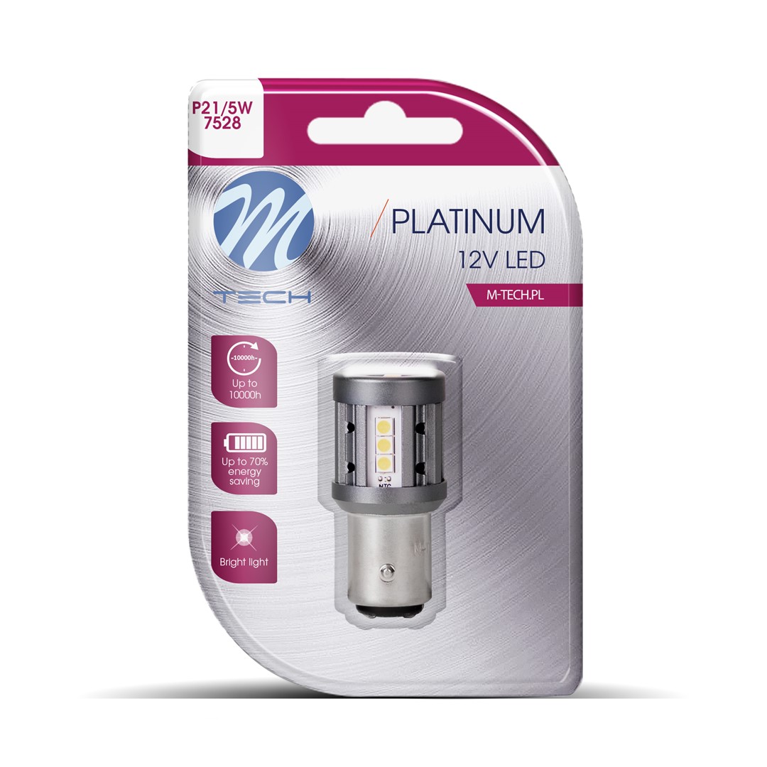 Εικόνα 1 από 2 — ΛΑΜΠΑΚΙ P21/5W BAY15d 12/24V 1157 600lm 4W 15x3030SMD LED CAN-BUS ΛΕΥΚΟ PLATINIUM BLISTER – 1 ΤΕΜ.
