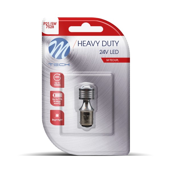 Εικόνα 1 από 1 — P21/5W 24V BAY15d 4xHP LED CAN-BUS ΛΕΥΚΟ HEAVY DUTY BLISTER M-TECH – 1 Τεμ.