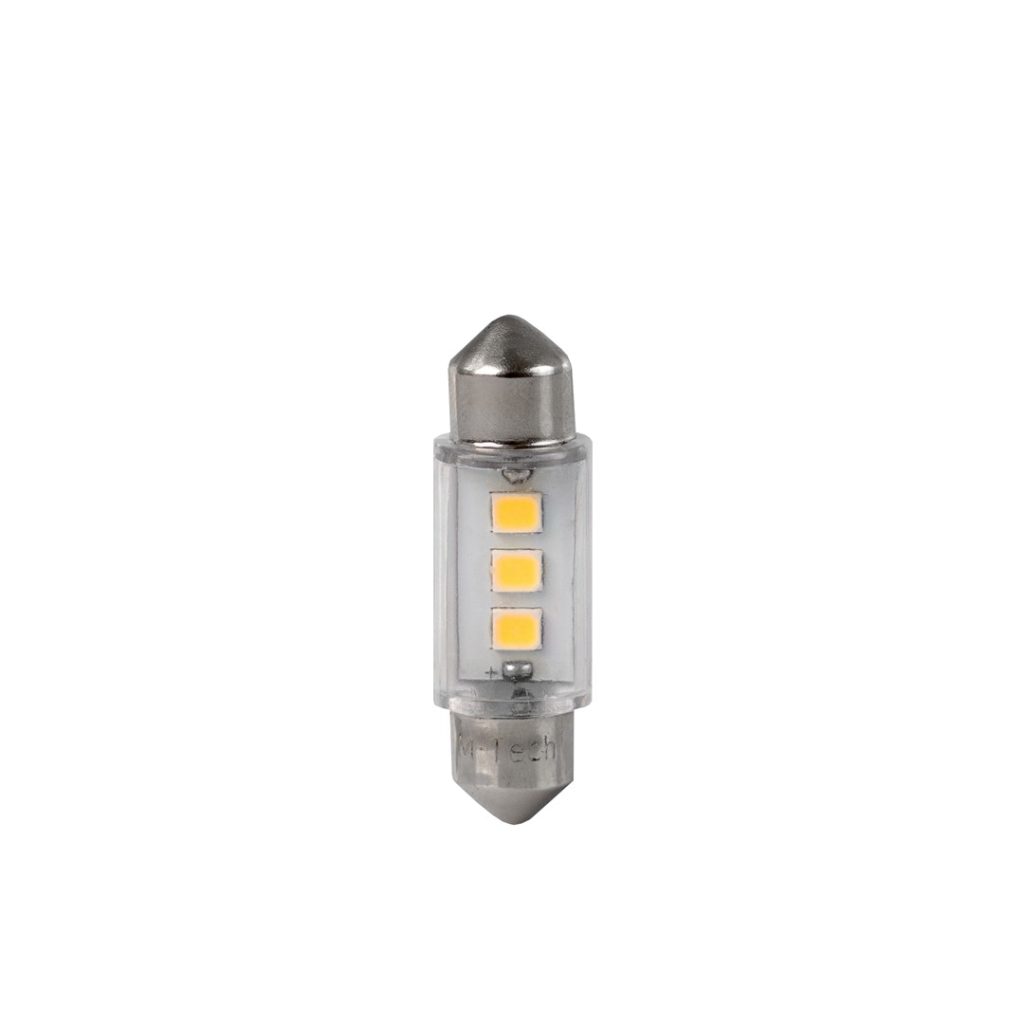 Εικόνα 2 από 2 — ΛΑΜΠΑΚΙΑ ΠΛΑΦΟΝΙΕΡΑΣ C5W 24V SV8,5 36mm 3xSMD2835 LED ΛΕΥΚΟ HEAVY DUTY BLISTER M-TECH – 2 Τεμ.