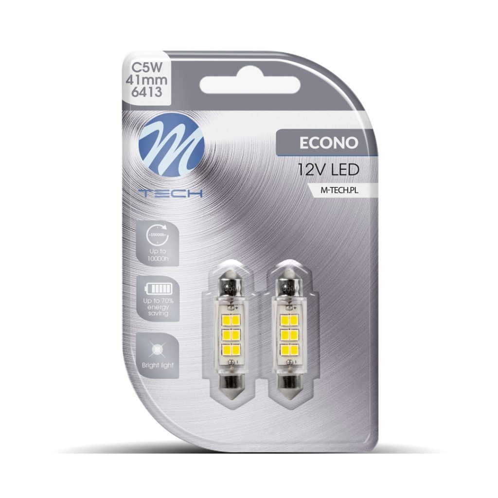 Εικόνα 1 από 1 — ΛΑΜΠΑΚΙΑ ΠΛΑΦΟΝΙΕΡΑΣ C5W 24V SV8,5 41mm 6xSMD2835 LED ΛΕΥΚΟ ECONO BLISTER  M-TECH – 2 Τεμ.