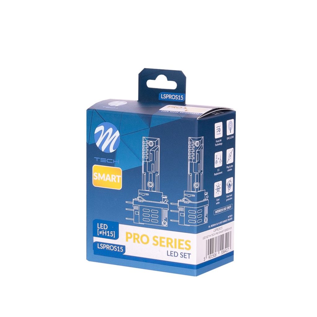 Εικόνα 4 από 4 — ΛΑΜΠΑ LED H15 12V IP65 6.000K 4.600lm LED SET PRO SMART SERIES M-TECH – 2 ΤΕΜ.