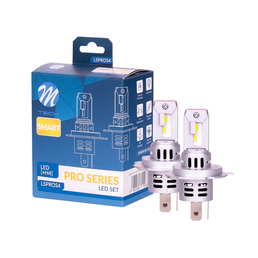 Εικόνα 1 από 4 — ΛΑΜΠΑ LED H4 12V IP65 6.000K 4.600lm LED SET PRO SMART SERIES M-TECH – 2 ΤΕΜ.