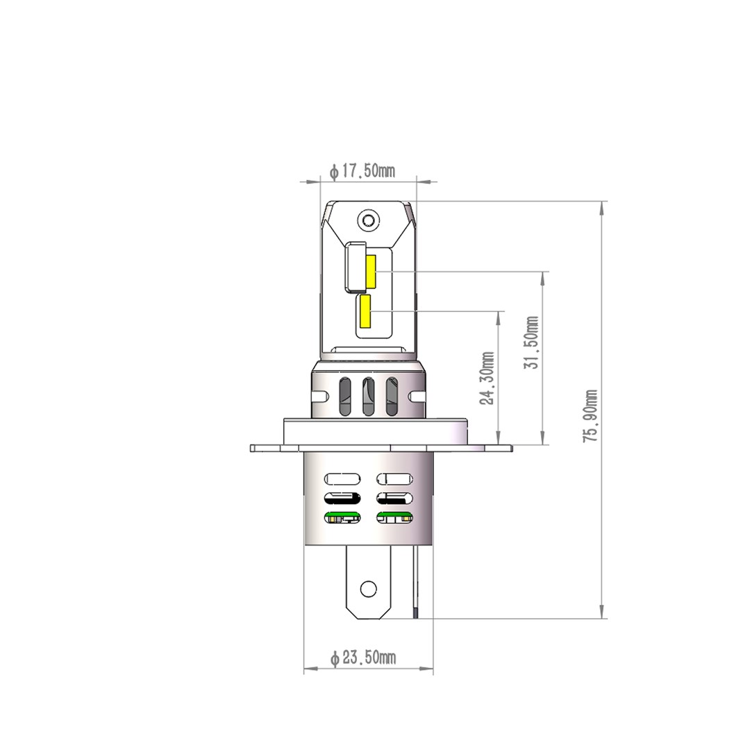 Εικόνα 3 από 4 — ΛΑΜΠΑ LED H4 12V IP65 6.000K 4.600lm LED SET PRO SMART SERIES M-TECH – 2 ΤΕΜ.