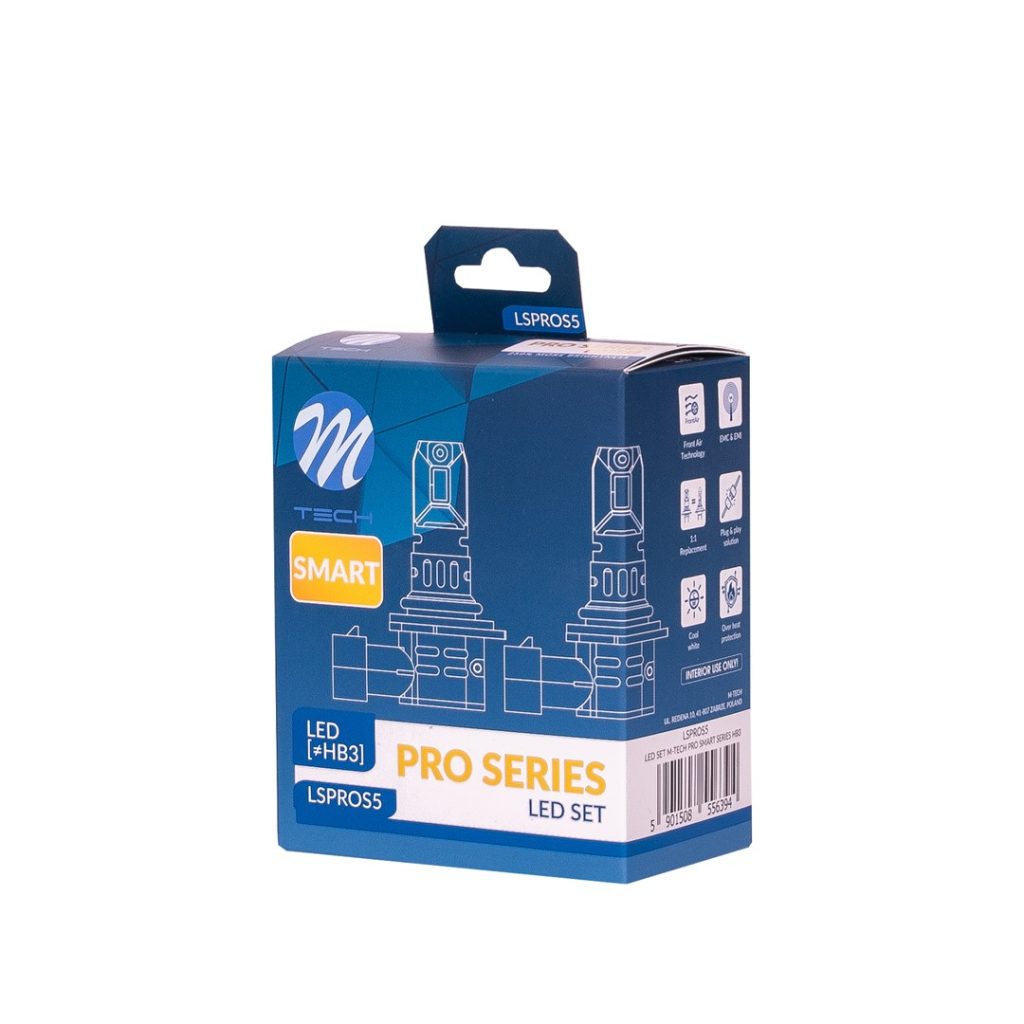 Εικόνα 4 από 4 — ΛΑΜΠΕΣ HΒ3 12V 2x 21W max6.000K 4600lm PRO SMART SERIES LED  M-TECH – 2 τεμ.
