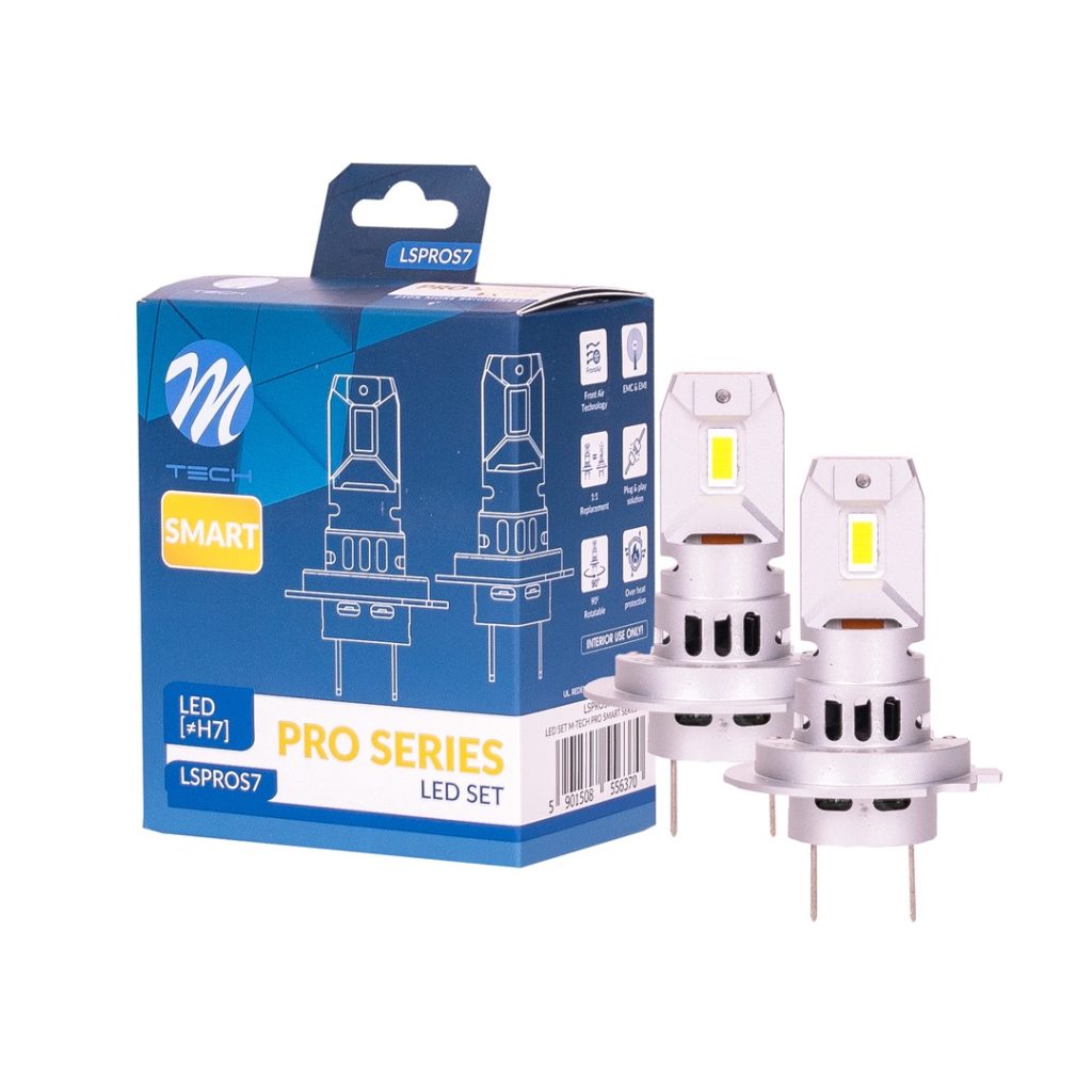 Εικόνα 1 από 4 — ΛΑΜΠΕΣ H7 12V 2x 21W max6.000K 4600lm PRO SMART SERIES LED  M-TECH – 2 τεμ.