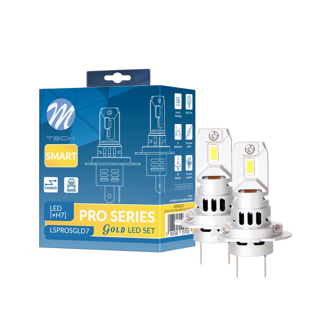 Εικόνα 1 από 3 — ΛΑΜΠEΣ LED H7 12V 4.000K 48W 4.800lm LED CANBUS CSP5730 PRO SMART SERIES  M-TECH – 2 ΤΕΜ.