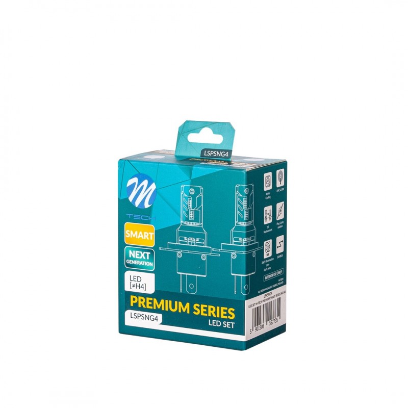 Εικόνα 3 από 3 — ΛΑΜΠEΣ LED H4 12V 6.000K 35W 4.000lm LED CANBUS CSP3570 PRΕΜΙUM SMART SERIES  M-TECH – 2 ΤΕΜ.