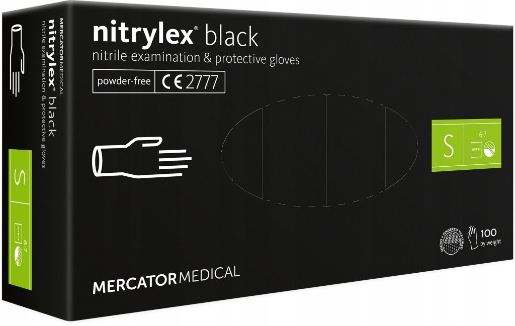 Εικόνα 1 από 7 — Amio – ΓΑΝΤΙΑ ΝΙΤΡΙΛΙΟΥ MERCATOR NITRYLEX BASIC ΣΕ ΜΑΥΡΟ ΧΡΩΜΑ SMALL (S) – 100 τεμ. (MER13229/AM)