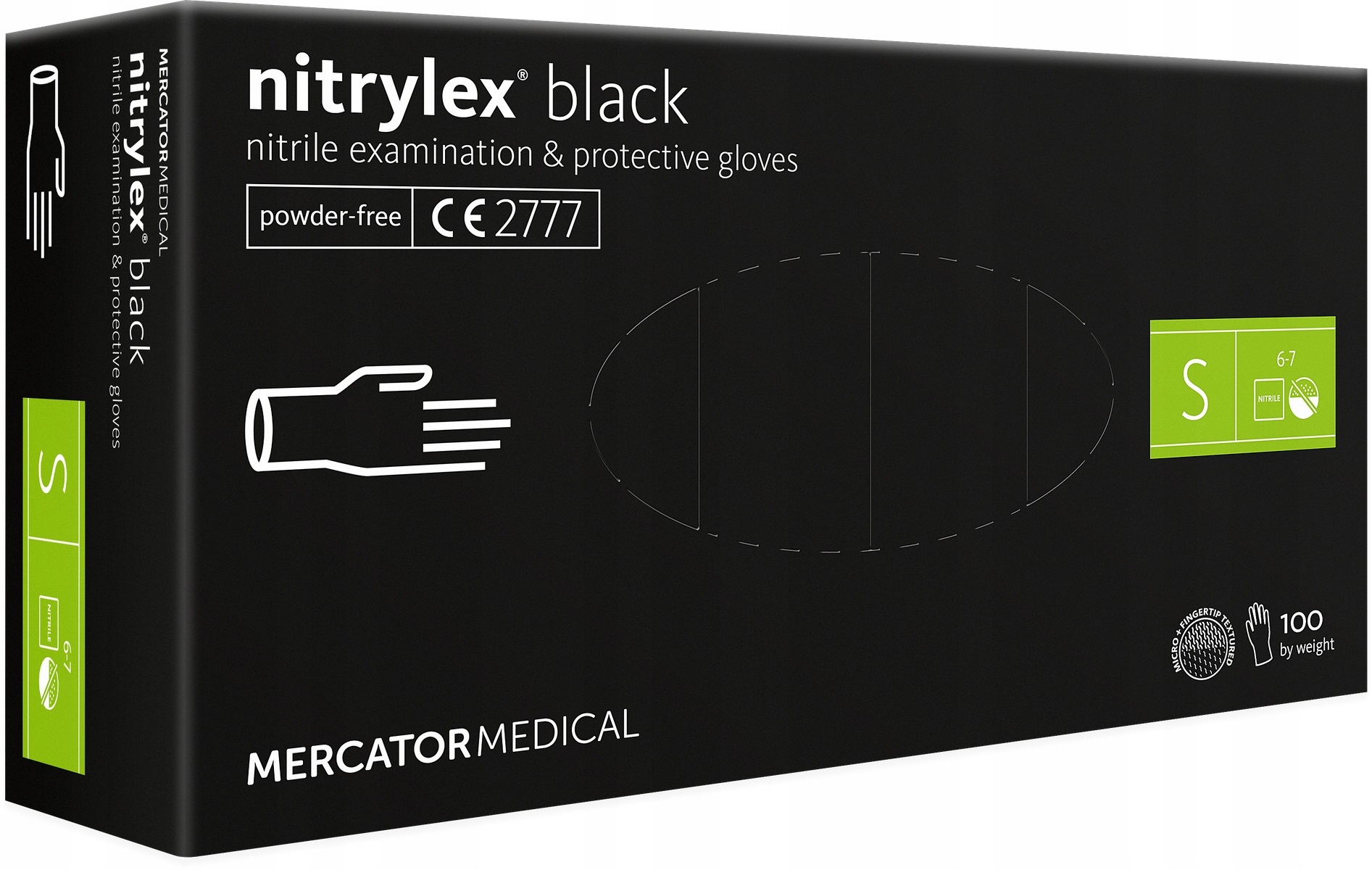 Εικόνα 1 από 7 — Amio – ΓΑΝΤΙΑ ΝΙΤΡΙΛΙΟΥ MERCATOR NITRYLEX BASIC ΣΕ ΜΑΥΡΟ ΧΡΩΜΑ SMALL (S) – 100 τεμ. (MER13229/AM)