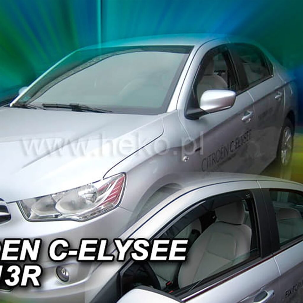 Εικόνα 1 από 5 — ΑΝΕΜΟΘΡΑΥΣΤΕΣ ΓΙΑ CITROEN C-ELYSEE 4D 2013-2020 ΖΕΥΓΑΡΙ ΑΠΟ ΕΥΚΑΜΠΤΟ ΦΙΜΕ ΠΛΑΣΤΙΚΟ HEKO – 2 ΤΕΜ.
