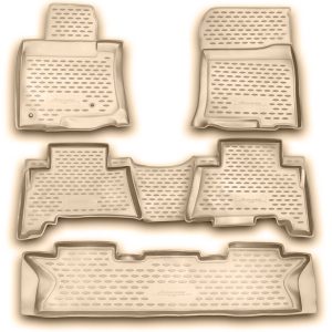 ΠΑΤΑΚΙΑ ΣΕ ΣΚΑΦΗ TPE ΛΑΣΤΙΧΟ ΓΙΑ TOYOTA LAND CRUISER PRADO 7ΘΕΣΙΟ 12/2009-2013 ΣΕ ΜΠΕΖ ΧΡΩΜΑ NOVLINE - 5 ΤΕΜ.