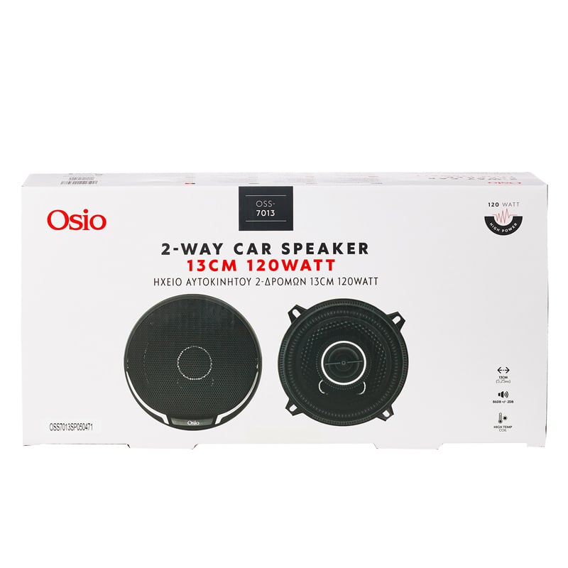 Εικόνα 5 από 5 — ΗΧΕΙΑ 2 ΔΡΟΜΩΝ 5,25inc 130mm ΣΤΡΟΓΓΥΛΑ 120W 86dB OSIO – 2 ΤΕΜ.