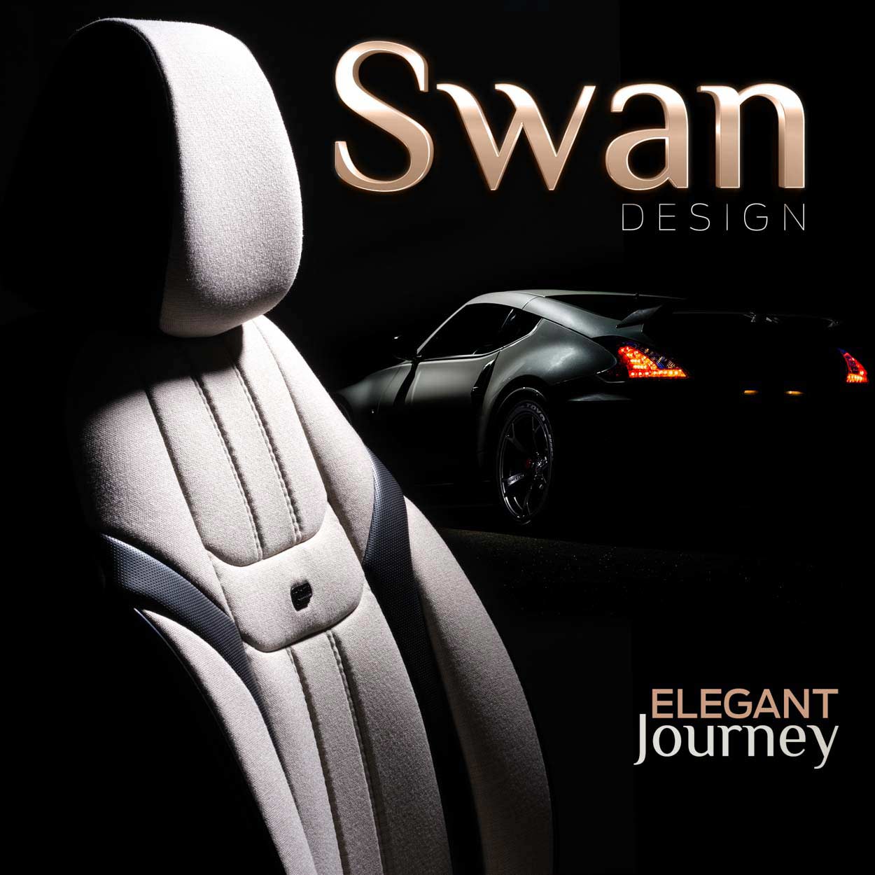 Εικόνα 11 από 13 — AMiO – Καλύμματα Καθισμάτων OTOM Swan 503 Beige Μαύρο/Μπεζ Λινό Ύφασμα και Δερματίνη για Μπροστινά και Πίσω Καθίσματα με 5 Προσκέφαλα – 1 Σετ (OT86753/AM)