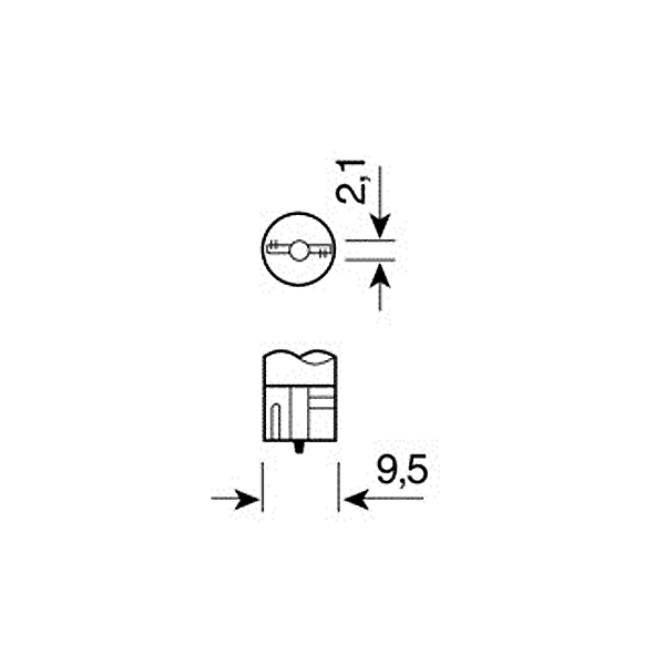 Εικόνα 3 από 4 — ΛΑΜΠΑΚΙΑ 12V-W16W W2.1×9.5d