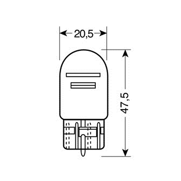Εικόνα 2 από 3 — ΛΑΜΠΑΚΙΑ 12V W21/5W W3x16q