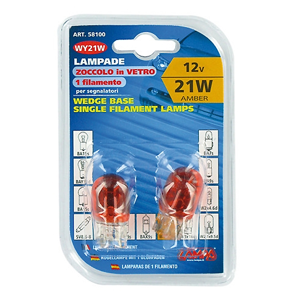 Εικόνα 3 από 4 — ΛΑΜΠΑΚΙΑ 12V/21W WY21W W3X16d
