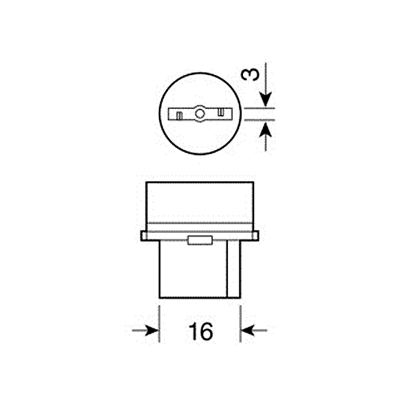 Εικόνα 2 από 4 — ΛΑΜΠΑΚΙΑ 12V/21W WY21W W3X16d