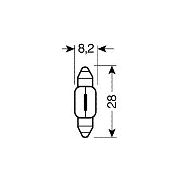 Εικόνα 2 από 4 — ΛΑΜΠΑ ΣΩΛΗΝΩΤΗ 5W/12V SV7-8 8X28mm