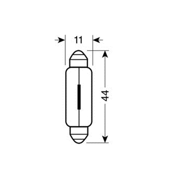 Εικόνα 2 από 4 — ΛΑΜΠΑΚΙΑ ΣΩΛΗΝΩΤΑ 15W/12V SV8,5×8
