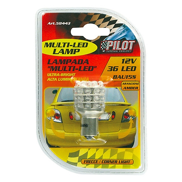 Εικόνα 4 από 4 — ΛΑΜΠΑ ΜΟΝΟΠΟΛΙΚΗ 36LED ΠΟΡΤΟΚΑΛΙ 12V PY21W