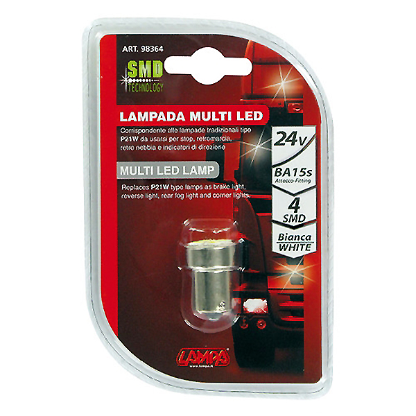 Εικόνα 2 από 2 — ΛΑΜΠΑΚΙ 24V 4 SMD MULTI-LED BA15s