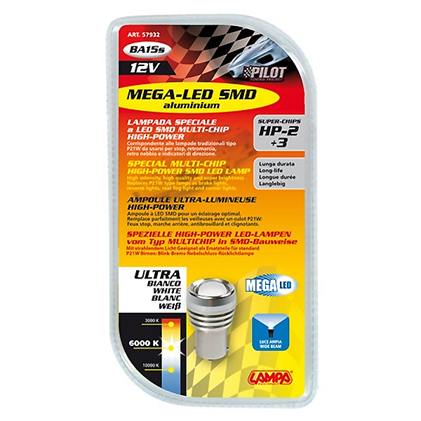 Εικόνα 4 από 4 — ΛΑΜΠΑΚΙ P21W 12V BA15s MEGA-LED5