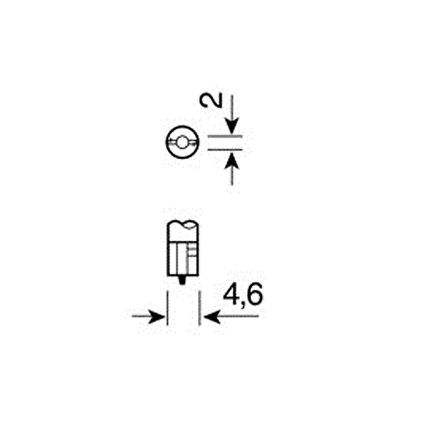 Εικόνα 3 από 4 — T5 12V ΛΕΥΚΟ 3SMDx1CHIPS HYPER-LED2