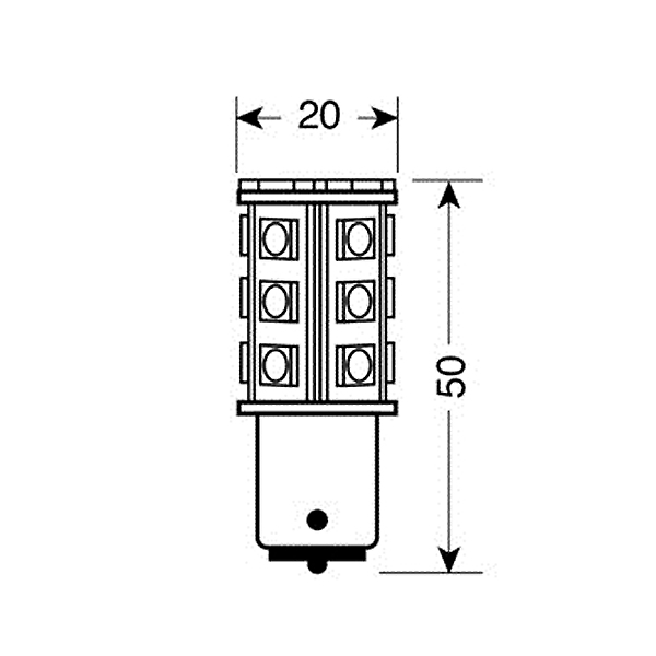 Εικόνα 3 από 4 — ΛΑΜΠΑΚΙ P21W 12V BA15s HYPER-LED 81